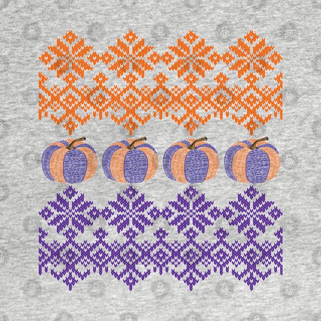 Fair Isle Knitting - Pumpkins by Designoholic